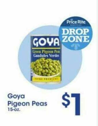 Price Rite Goya Pigeon Peas offer
