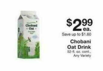 Fairway Store Market Chobani Oat Drink offer