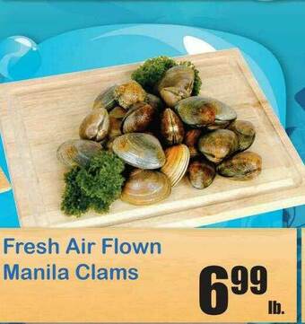 Fresh Air Flown Manila Clams
