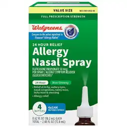 Walgreens 24 Hour Allergy Relief Fluticasone Nasal Spray offer
