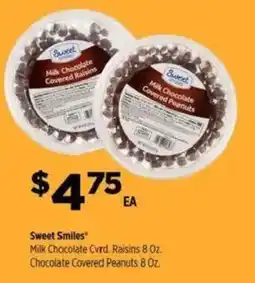 Dollar General Sweet Smiles Milk Chocolate Cvrd. Raisins offer