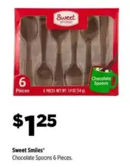 Dollar General Sweet Smiles Chocolate Spoons 6 Pieces offer