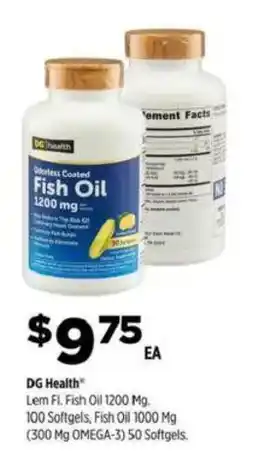 Dollar General DG Health Lem Fl. Fish Oil offer