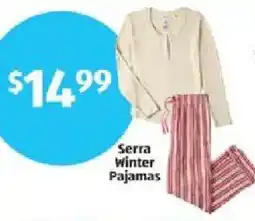 Aldi Serra Winter Pajamas offer