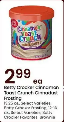 Betty Crocker Cinnamon Toast Crunch Cinnadust Frosting