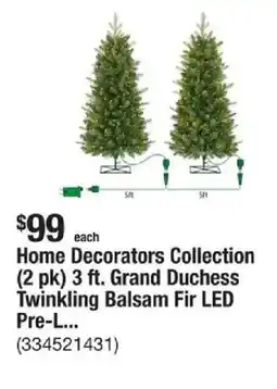 The Home Depot Home Decorators Collection Grand Duchess Twinkling Balsam Fir LED Pre-L... offer