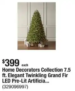 The Home Depot Home Decorators Collection Elegant Twinkling Grand Fir LED Pre-Lit Artificia... offer