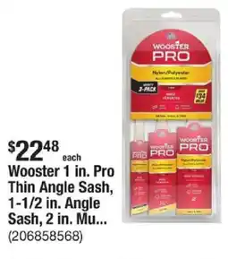 The Home Depot Wooster 1 in.PRO PRO Pro Thin Angle Sash, 1-1/2 in. Angle Sash, 2 in. Mu... offer