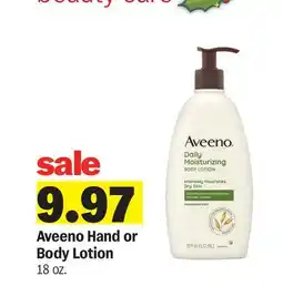 Meijer Aveeno Hand or Body Lotion offer
