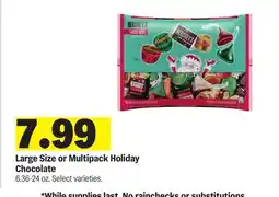 Meijer Large Size or Multipack Holiday Chocolate offer