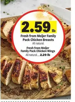 Meijer Fresh from Meijer Family Pack Chicken Breasts offer