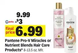Meijer Pantene Pro-V Miracles or Nutrient Blends Hair Care Products offer