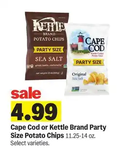 Meijer Cape Cod or Kettle Brand Party Size Potato Chips offer