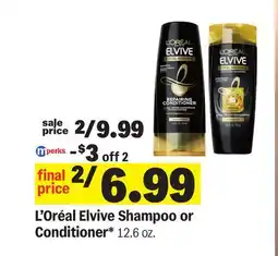 Meijer L' Oréal Elvive Shampoo or Conditioner offer