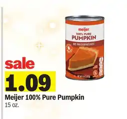 Meijer Meijer 100% Pure Pumpkin offer