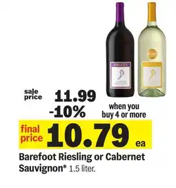 Meijer Barefoot Riesling or Cabernet Sauvignon offer