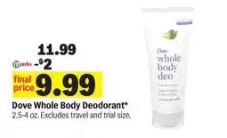 Meijer Dove Whole Body Deodorant offer