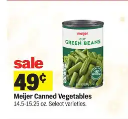 Meijer Meijer Canned Vegetables offer