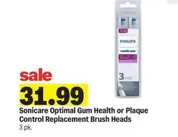 Meijer Sonicare Optimal Gum Health or Plaque Control Replacement Brush Heads offer