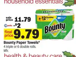 Meijer Bounty Paper Towels offer