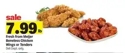 Meijer Fresh Meijer Boneless Chicken Wings or Tenders offer