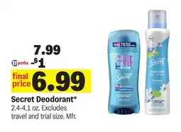 Meijer Secret Deodorant offer