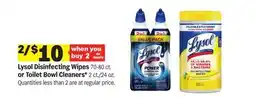Meijer Lysol Disinfecting Wipes 70-80 ct. or Toilet Bowl Cleaners* 2 ct./24 oz offer