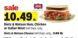 Meijer Dietz & Watson Ham, Chicken or Italian Meat offer