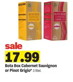 Meijer Bota Box Cabernet Sauvignon or Pinot Grigio offer