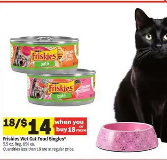 Meijer Friskies Wet Cat Food Singles offer
