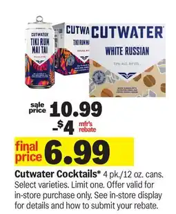 Meijer Cutwater Cocktails offer