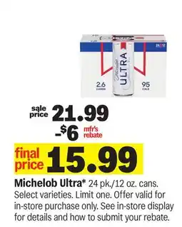 Meijer Michelob Ultra offer