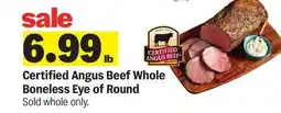 Meijer Certified Angus Beef Whole Boneless Eye of Round offer