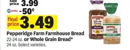 Meijer Pepperidge Farm Farmhouse Bread 22-24 oz. or Whole Grain Bread* 24 oz offer