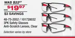 Fleet Farm 3PK Safety Glasses offer