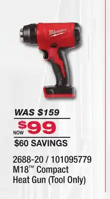 Fleet Farm MILWAUKEE M18 Compact Heat Gun offer