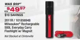 Fleet Farm Milwaukee Rechargeable 500L Everyday Carry Flashlight w/ Magnet offer