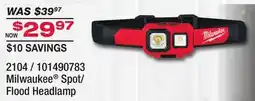 Fleet Farm Milwaukee Spot/Flood Headlamp offer