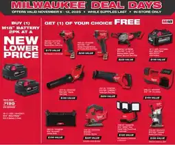 Fleet Farm MILWAUKEE M18 REDLITHIUM XC5.0 Battery 2-Pack offer