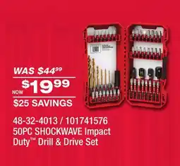 Fleet Farm SHOCKWAVE Impact Duty Drill & Drive Set offer