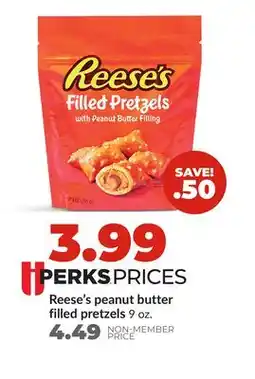 Hy-Vee Reese's peanut butter filled pretzels offer