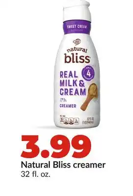 Hy-Vee Natural Bliss creamer offer