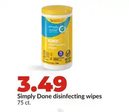 Hy-Vee Simply Done disinfecting wipes offer