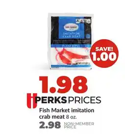 Hy-Vee Fish Market imitation crab meat offer