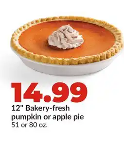 Hy-Vee 12 Bakery-fresh pumpkin or apple pie offer