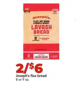 Hy-Vee Joseph's flax bread offer