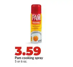 Hy-Vee Pam cooking spray offer