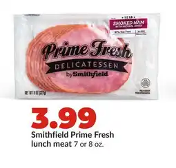 Hy-Vee Smithfield Prime Fresh lunch meat offer
