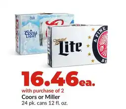 Hy-Vee Coors or Miller offer