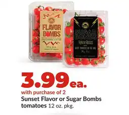Hy-Vee Sunset Flavor or Sugar Bombs tomatoes offer